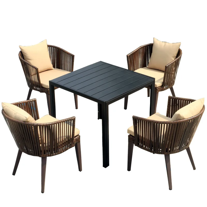 

Outdoor leisure tables and chairs, courtyard balcony, villa outdoor table and chair combination