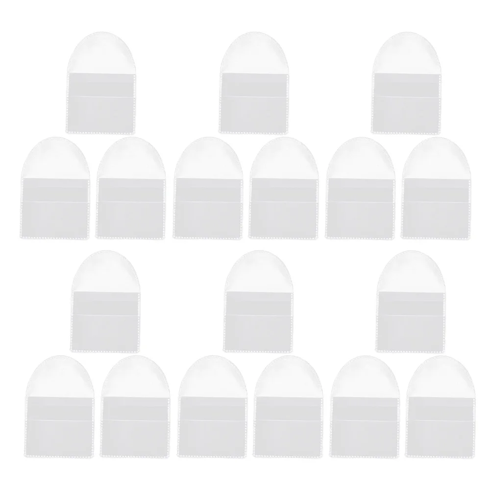 100Pcs Clear Coin Storage Bag Reusable Thickened PVC Pouch for Coin Collecting Display and Trading Commemorative Holder Case