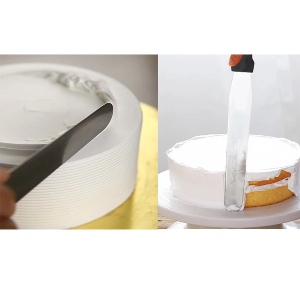 

7Pcs Cake Tools Set Plastic Revolving Turntable Cake Stand for Decorating Frosting Icing Scrapers Easy Cleaning