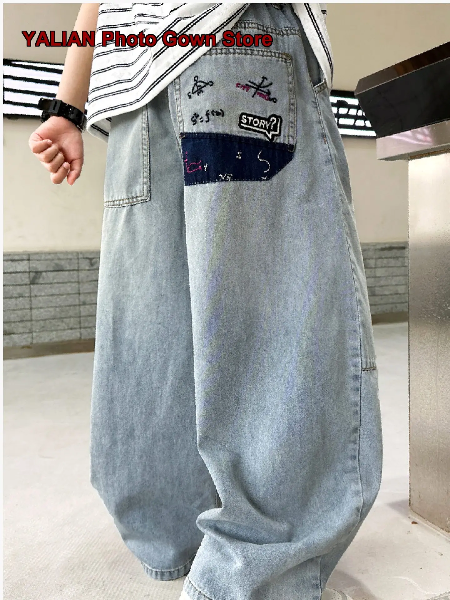Boys Long Pants Kids Summer Thin Anti-Mosquito Casual Older Kids