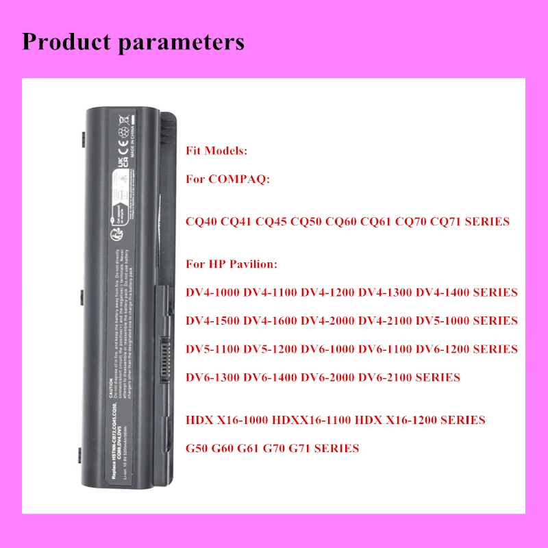 Laptop Battery For HP DV4-1600 DV4-2000 DV4-2100 DV6-1400 DV6-2000 DV6-2100 HSTNN-IB72 IB73 LB72  LB73 UB72 UB73 XB72 XB73