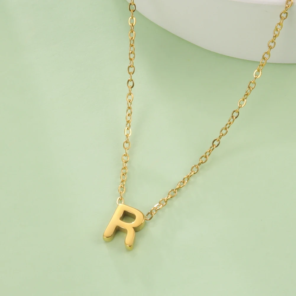 Cazador Minimalistische Initial A-Z Buchstaben Halskette für Frauen Alphabet Edelstahl Halsband Ketten Schmuck Geburtstagsgeschenk Großhandel – Detail 14