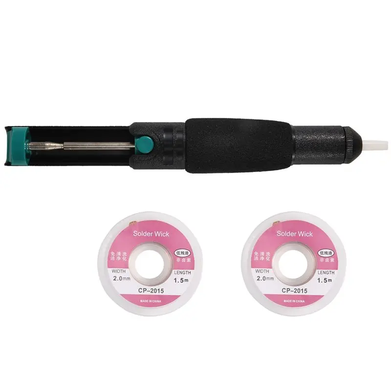 Y50A-Solder Wick & Desoldering Pump Solder Sucker & Desoldering Wick 2Pcs Solder Braid (2Mm Width, 1.5M Length)