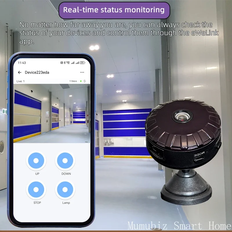 EWelink Smart RF 433MHz Remote Control Camera with 4-Channel Inching/Self-Locking Switch, Real-Time Status Monitoring