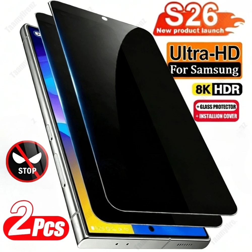 

2 шт. защитное стекло Anti Spy для Samsung Galaxy S26 S25 S24 Ultra S23 S22 S21 Plus S25 S24 S23 FE, защита от царапин