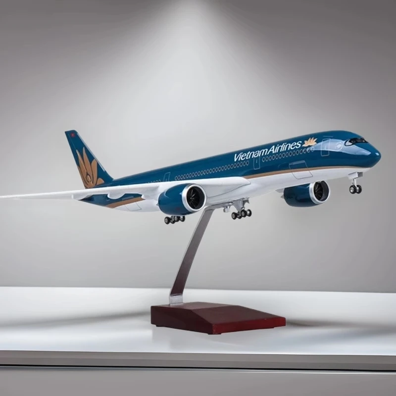 

1/142 Scale 47CM Airplane Airbus A350 Vietnam Airways Model With lights and wheels Diecast Resin Plane Collection Gifts Home