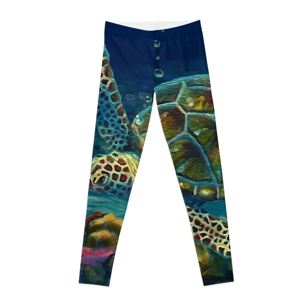 

Twilight Reef Leggings sporty woman gym sports tennis for joggers for for physical Womens Leggings