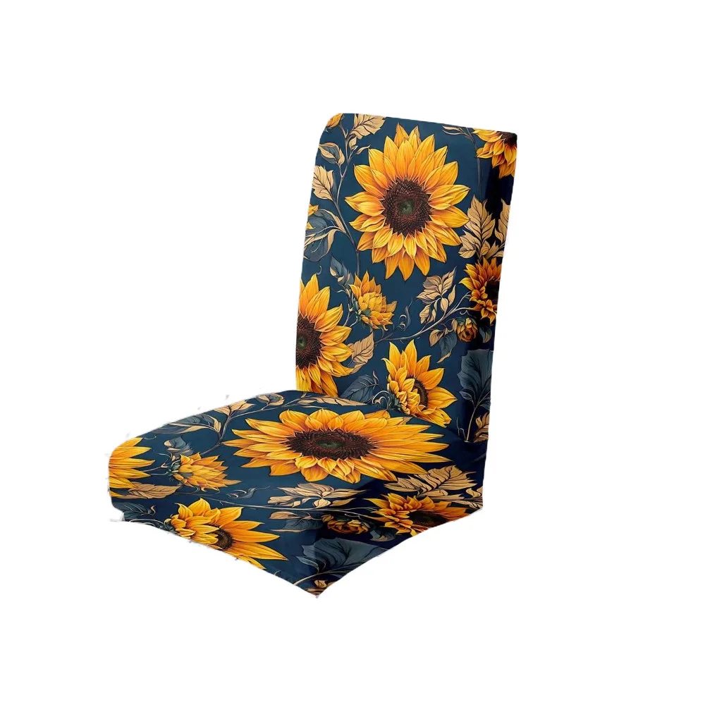 

Home Decoration Dustproof Sunflower Elastic Chair Cover Thickened Universal Seat Cover Washable Soft Chair Cushion Office