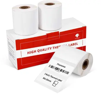 Phomemo 3 rolls M110/M200 thermal paper multipurpose square self adhesive label, black and white for Phomemo label printer manufacturer
