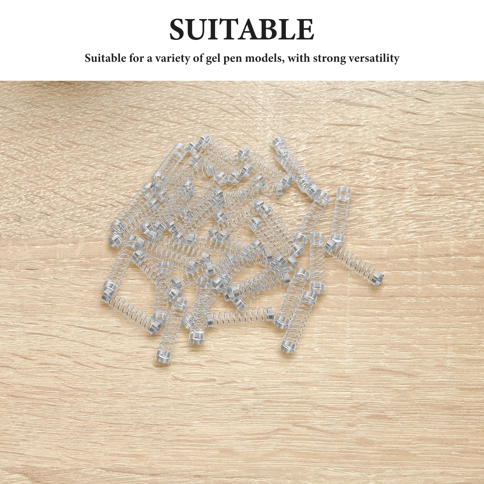 

20Pcs Pen Springs Stainless Steel Compression Springs Compatible with Ballpoint Gel Pen Refills Office School Writing Supplies