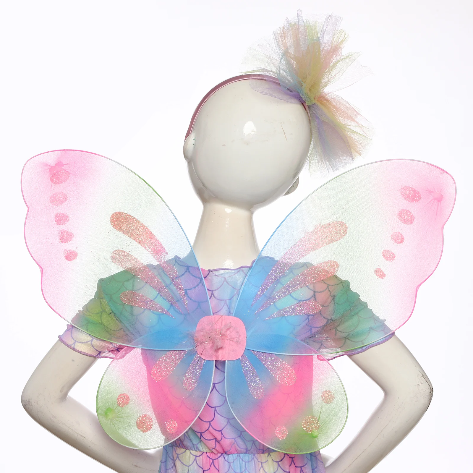 Asa de renda de anjo enchantes renda borboleta asa fada vara masquerade temático photoshoot acessórios para adultos trajes de halloween