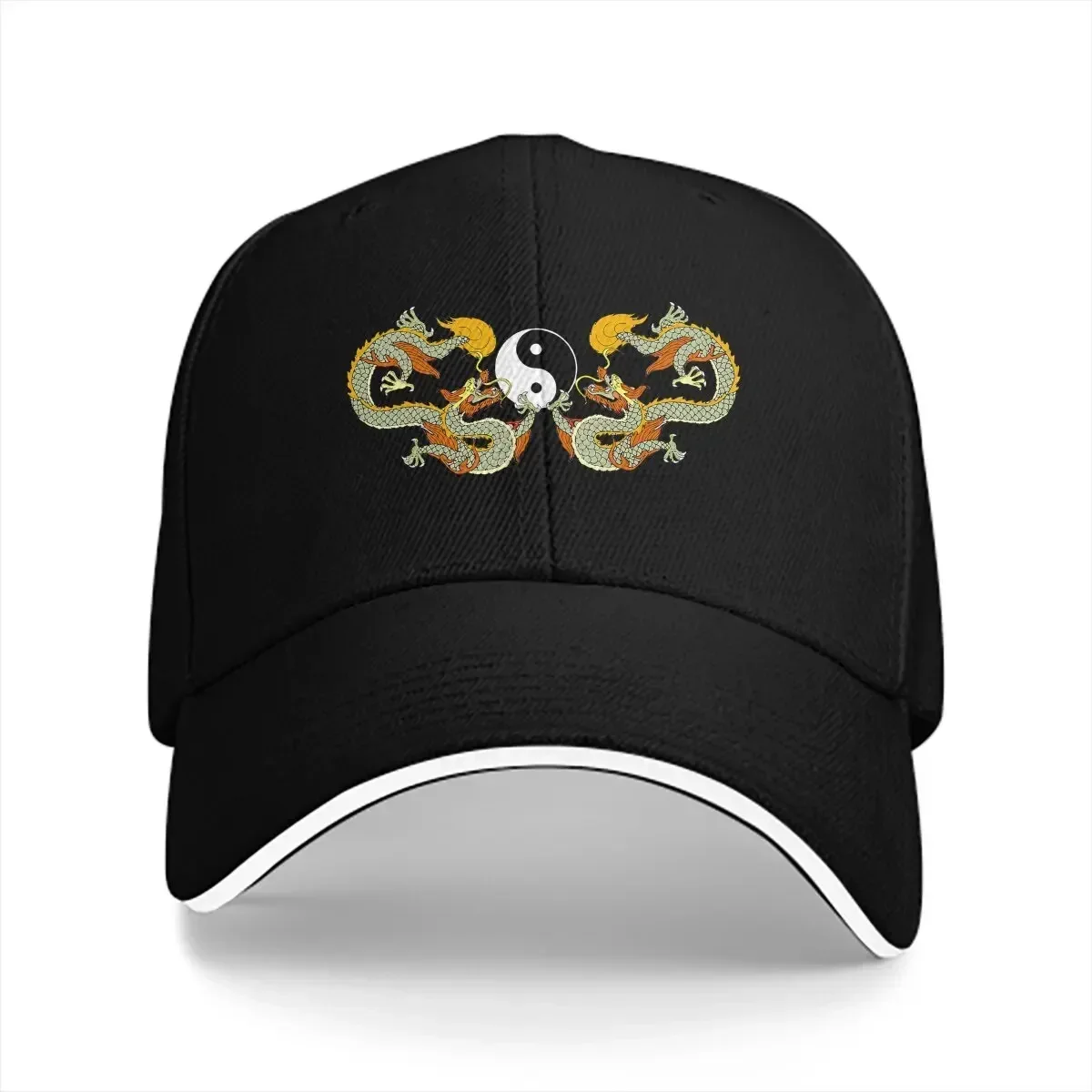 Yin Yang Dragon Classic Baseball Caps Peaked Cap YinYang Adjustable Sun Shade Hats for Men Women