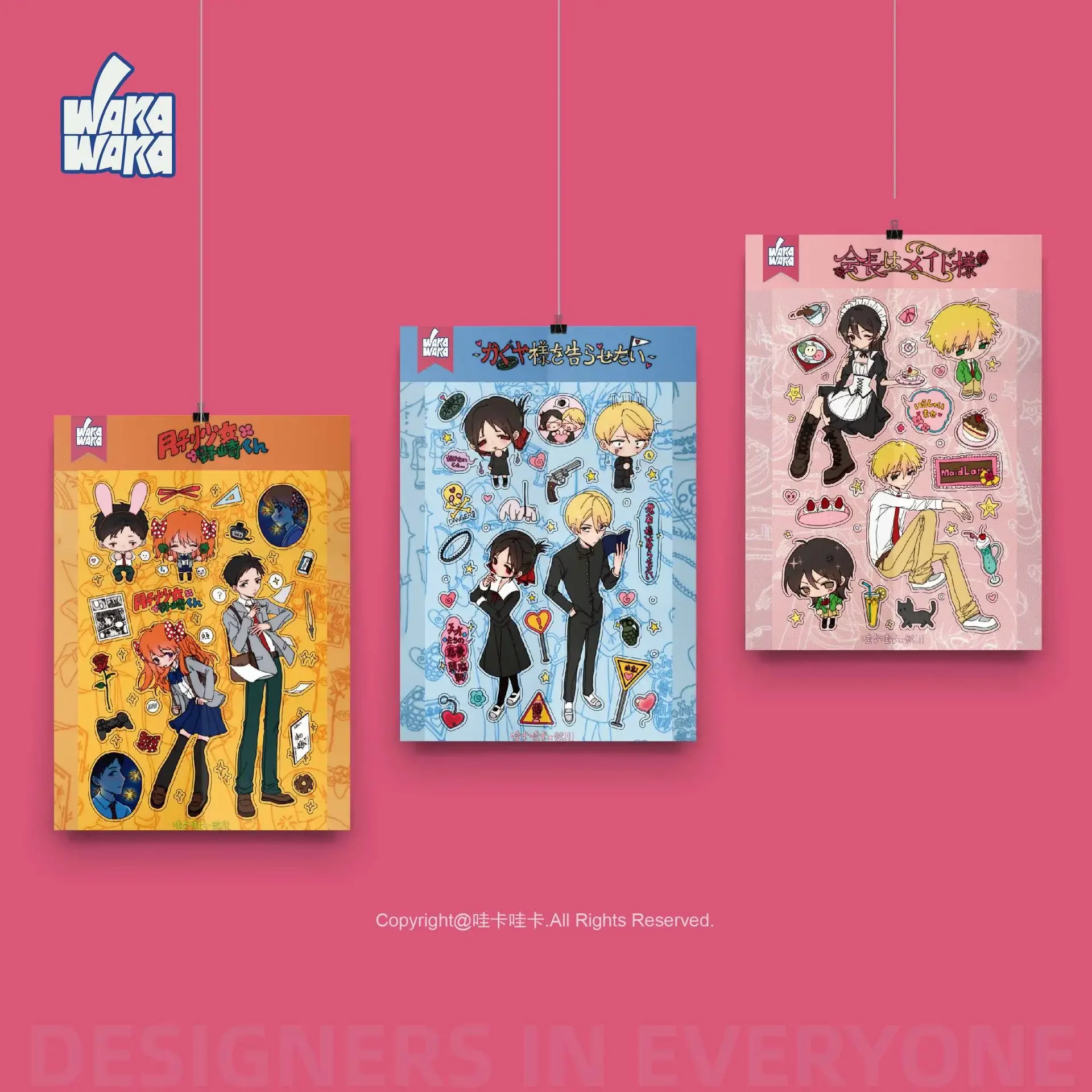 Girly Heart Handbook Character Sticker Creative Cutting Sticker Diy Handbook Material Guka