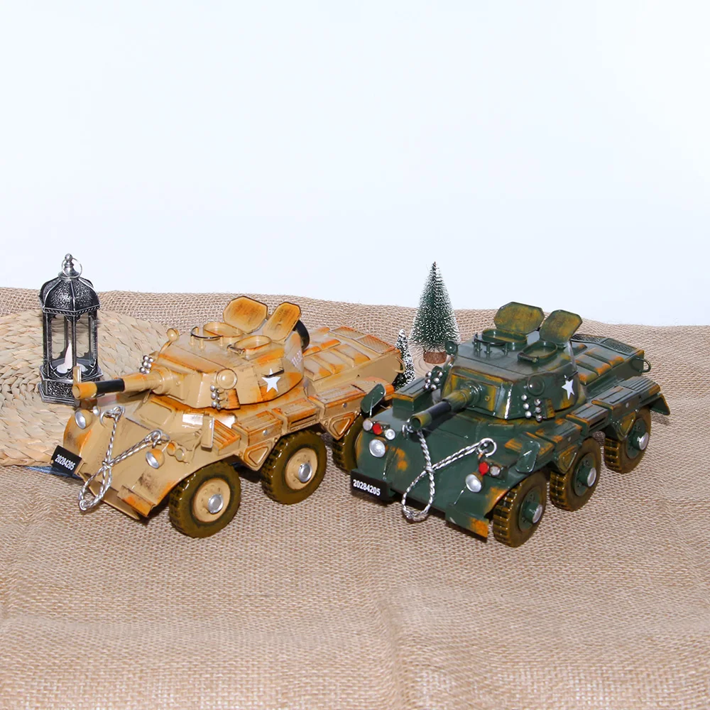 

1 Piece of Retro Old Tank Model Ornaments, Personalized Home Living Room Wine Cabinet Decorations, Iron Model Creative Ornaments