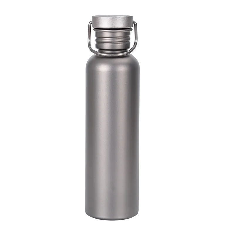 500/600/750ML Pure Titanium Sports Water Bottle for Outdoor Cycling, Travel, Camping, Lightweight, Suitable for Boiling Water
