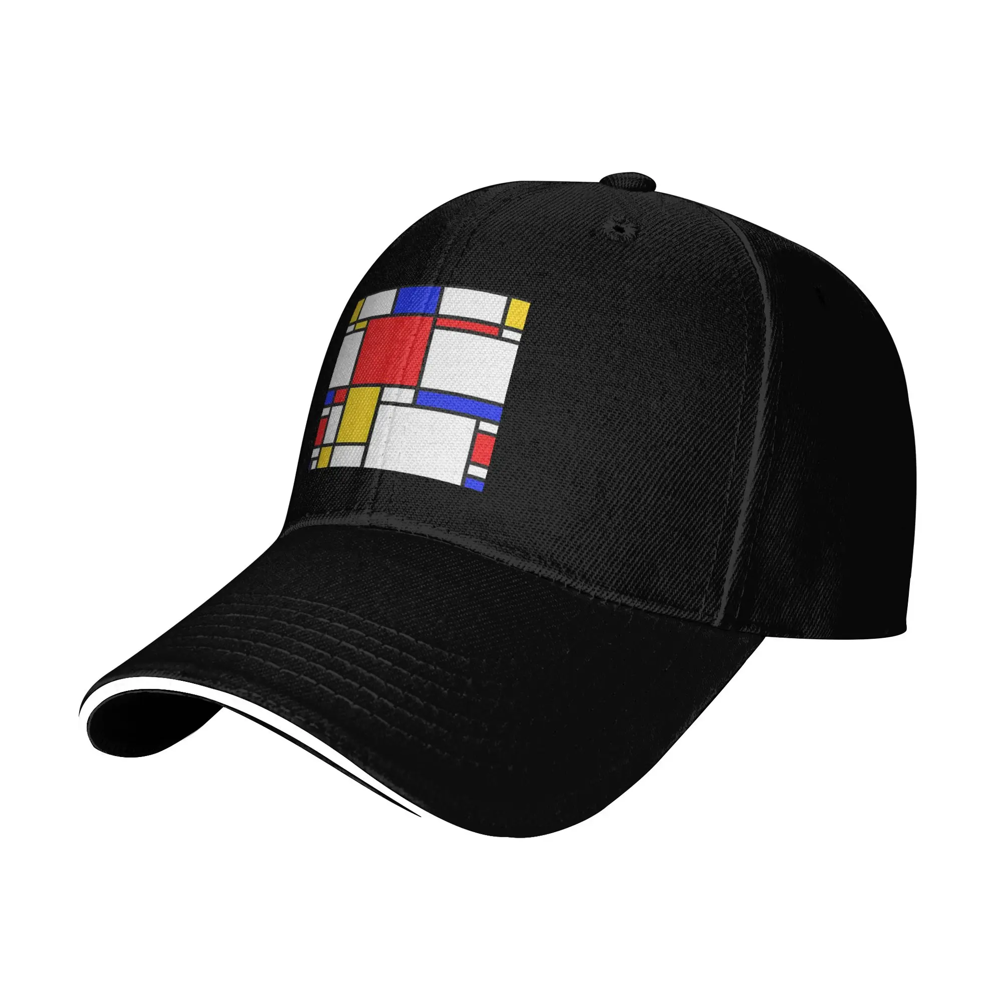 Mondrian Cap Fashion Casual Baseball Caps Adjustable Hat Hip Hop Summer Unisex Baseball Hats Customizable Polychromatic