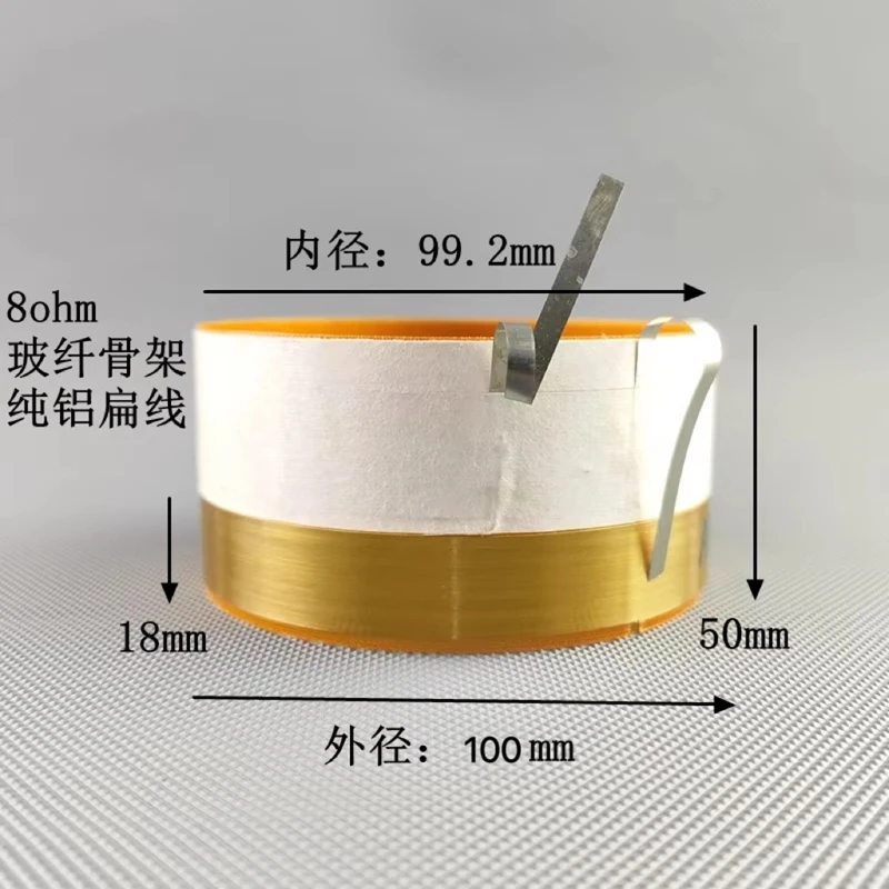 

1PCS 99.2mm Replacement Voice Coil Fit for Peavey Black Widow Speaker Pure Aluminium Flat Wire