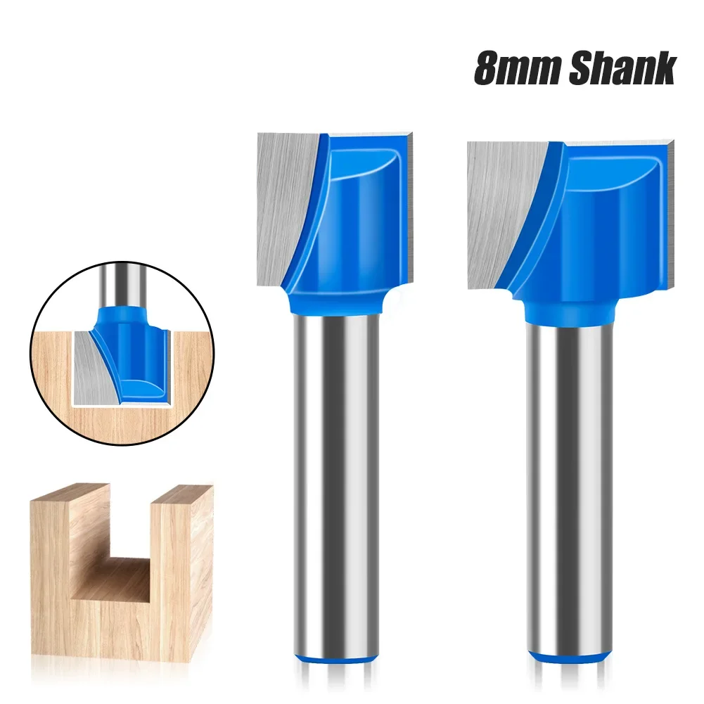 1PC 8MM Shank Milling Cutter Wood Carving  Wood Router Bit Cleaning Bottom Milling Cutter 2 Flute End Mill For Woodworking Tools