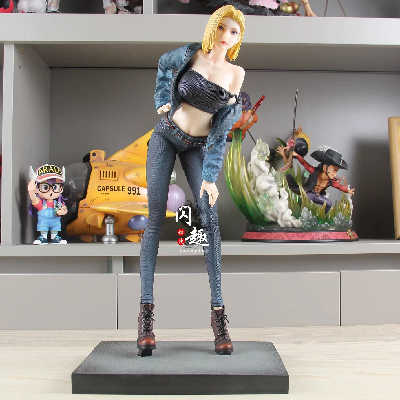 

42cm Dragon Ball Z Android 18 Model Anime DBZ Action Figure SSJ Lazuli Figurine Toys GK Statue Figuras Ornament Gift for Fans