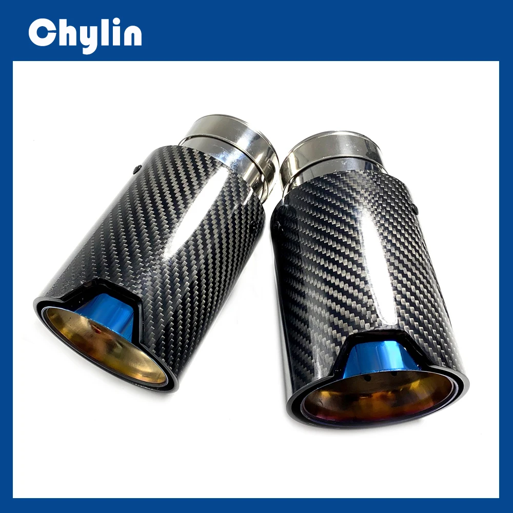 For BMW Exhaust Pipe For M135i M140i M235i M240i M335i M340i M435i M440i M2 M3 M4 M Performance Blue Muffler Tip Tails Nozzle