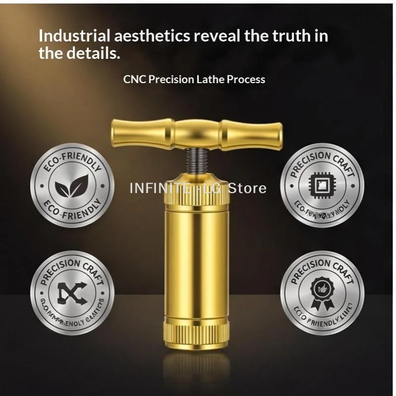 Metal Tobacco Herb Press Aluminum Alloy Compressor Pressure Spice Grinder Hand Crusher AccessoriesINFINITE -LG