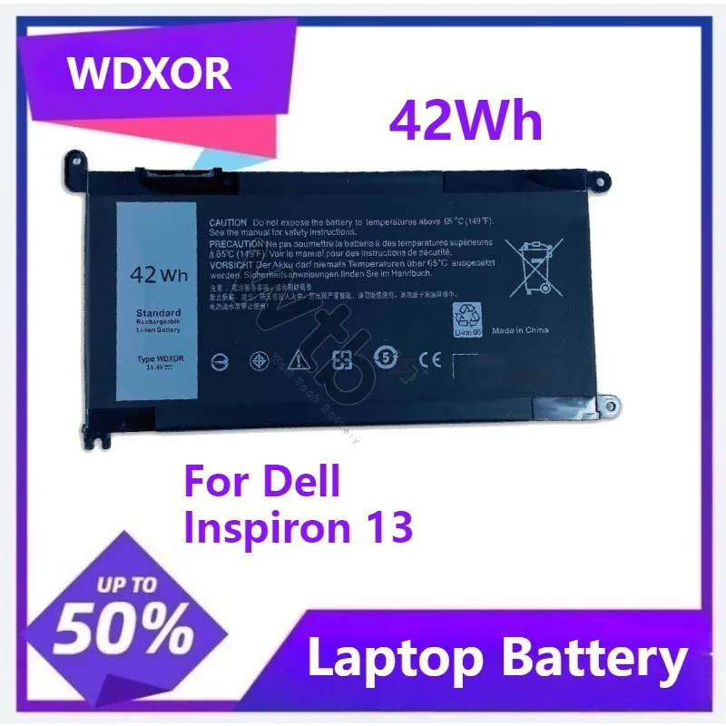 

WDX0R аккумулятор для ноутбука Dell Inspiron 13 5000 5368 5378 5379 7378 7368 14 7460 7472 0FC92N 03CRH3 0T2JX4 P74G Y3F7Y 42 Втч