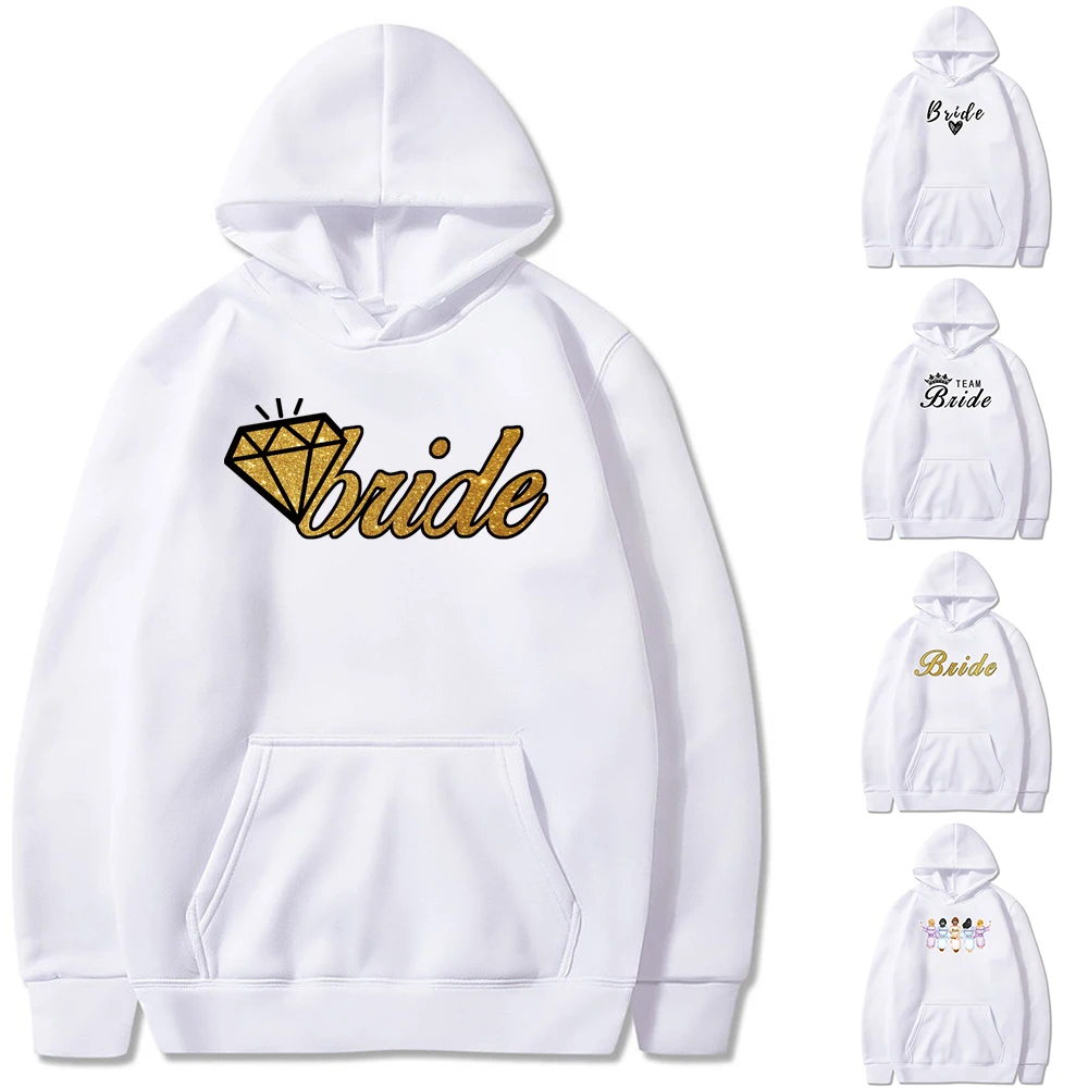 Hoodies das mulheres dos homens noiva impressão primavera de manga comprida estilo preguiçoso solto com capuz topo pulôver moda casais combinando manga longa topos