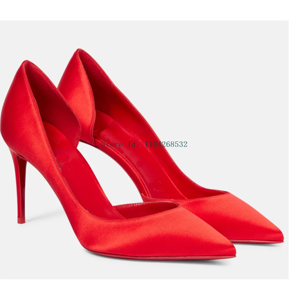 Tacones altos de aguja de gamuza roja, zapatos sexis de punta estrecha, sin cordones, recién llegados, zapatos de tacón Clver de moda para mujer, Primavera/otoño