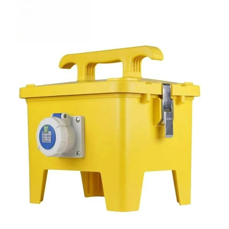 Yellow Handheld Corrosion-resistant Network Splitter Dustproof Electrical Shell Household Wall Socket Distribution Box