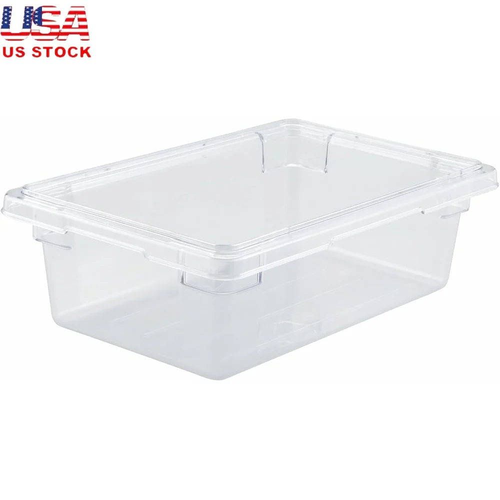 

Food Storage Box 3.5 Gallon Polycarbonate Dishwasher Safe Break Resistant NSF Clear Container Fruits Vegetables Prepped Food
