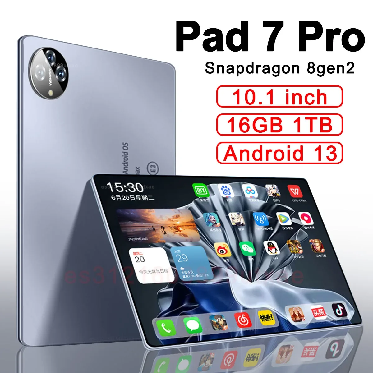 Original Pad 7 Pro Tablet 10.1 inch Android 13 Snapdragon 8gen2 Xioami Global 16GB+1024GB 10000mah 5G Dual SIM WIFI  HD Screen