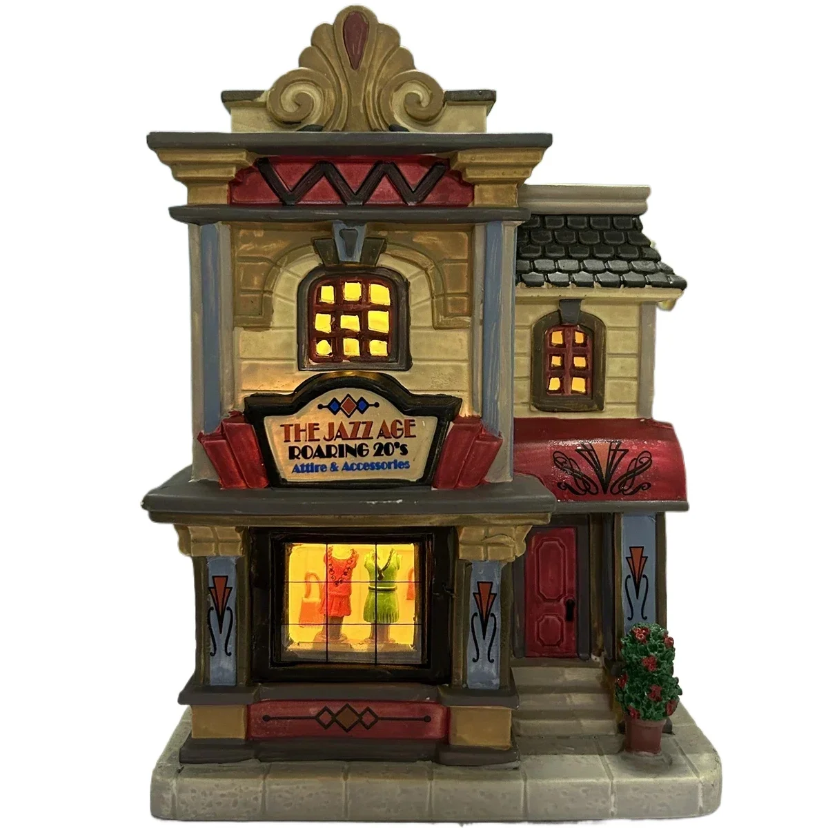 Lemax Ceramic Painted house Figurine Miniature Version of European Building Home Furnishing Living Room decorative Ornaments