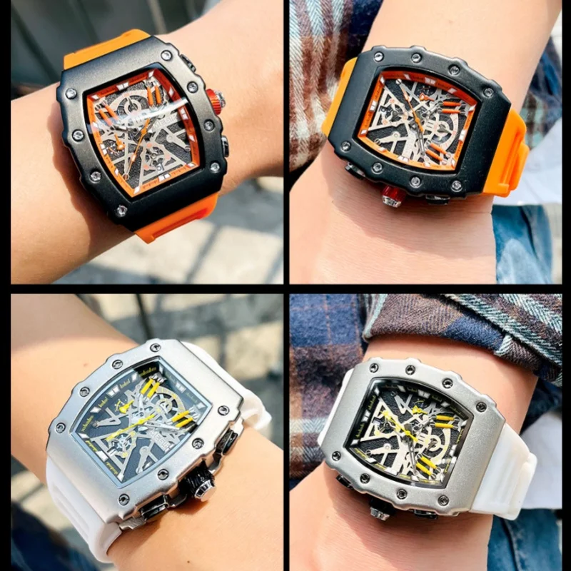 MEGIR 2218 Modne zegarki kwarcowe dla mężczyzn Wielofunkcyjny chronograf Świecący kalendarz Zegarek męski do sportów na świeżym powietrzu reloj hombre