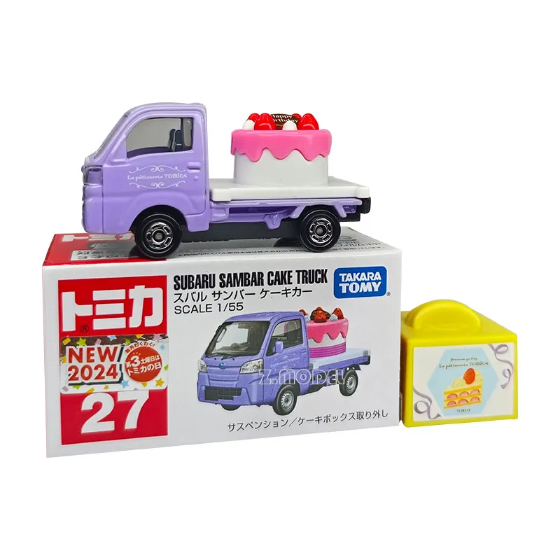 Tomica Alloy Car For Collector Simulation Holiday Gifts/car Model Toys No. 27 Subaru Cake Transporter 7cm Small Scale
