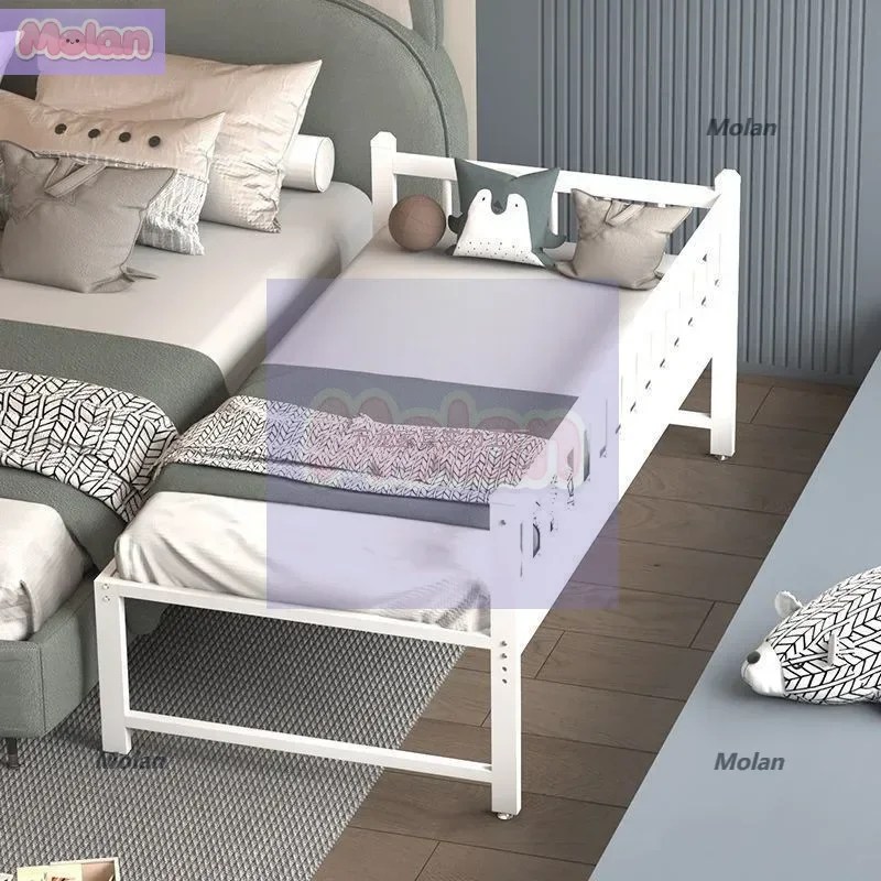 

Wrought iron adjustable splicing children's bed with guardrail small bed baby widened big bed seamless connection adults can