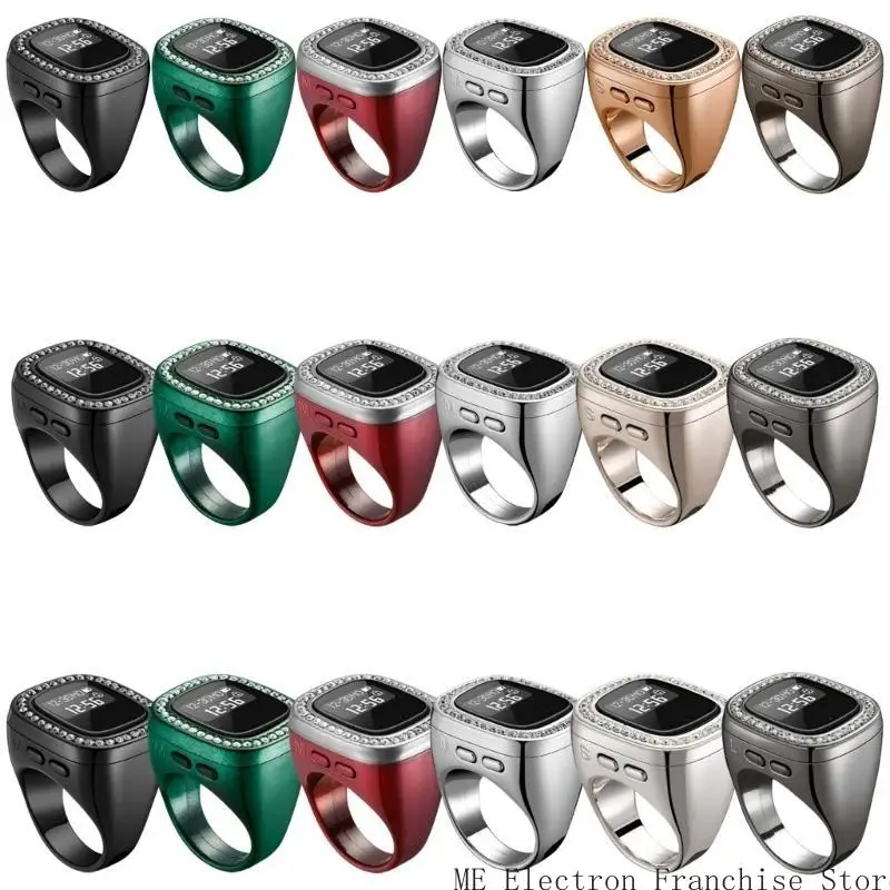 T5EA Digital Finger Counter Ringe mit Azan Alarm Feature Reminder -Gerät für Muslime