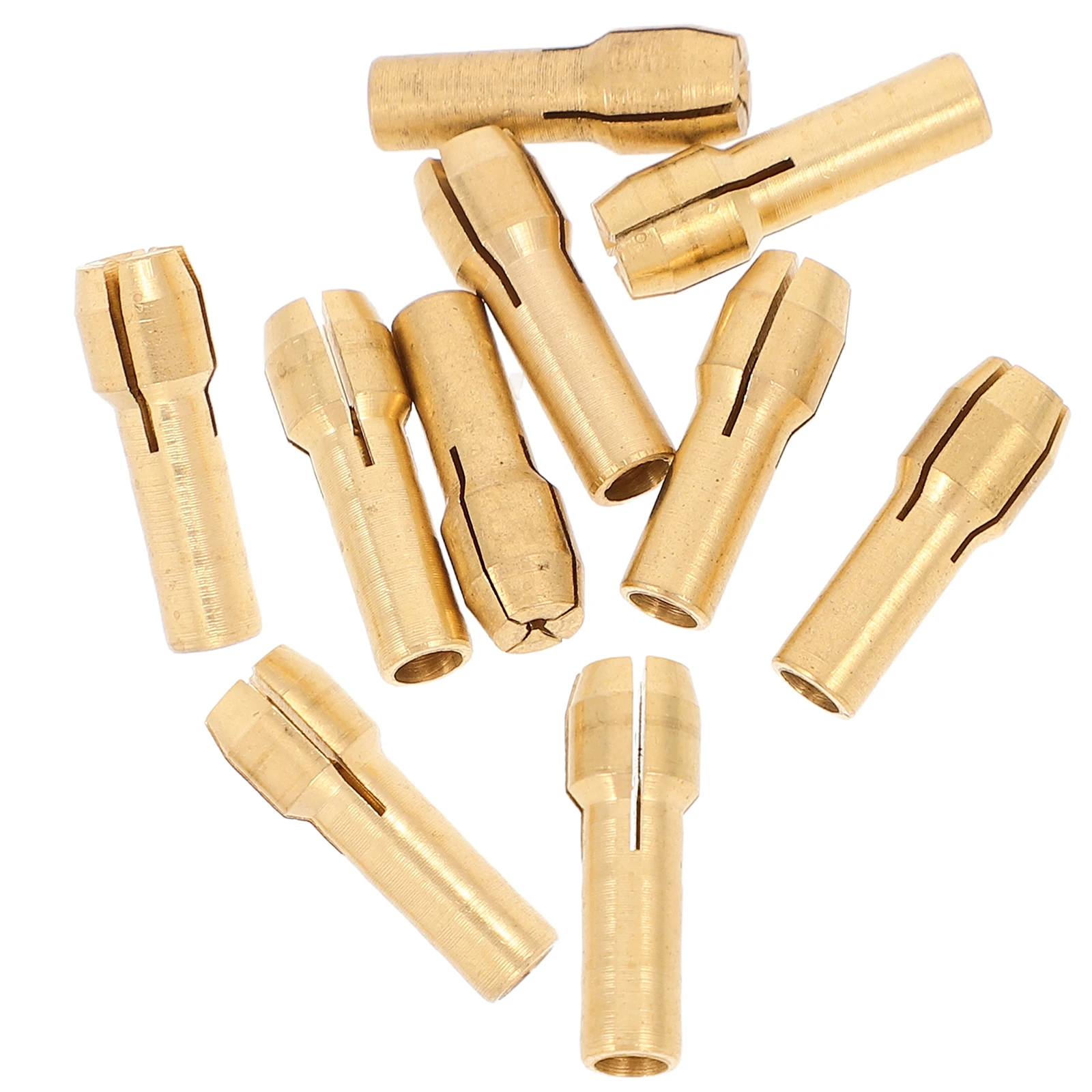 

10pcs Grinding Chuck Set Copper Drill Bit Four Jaw Drill Accessories Yellow Kit Bit Rotary Collet Tool
