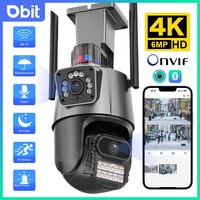 DBIT Wifi Camera 6MP 4K Dual Lens IP Camera Protection Waterproof Security CCTV Video Surveillance Camera