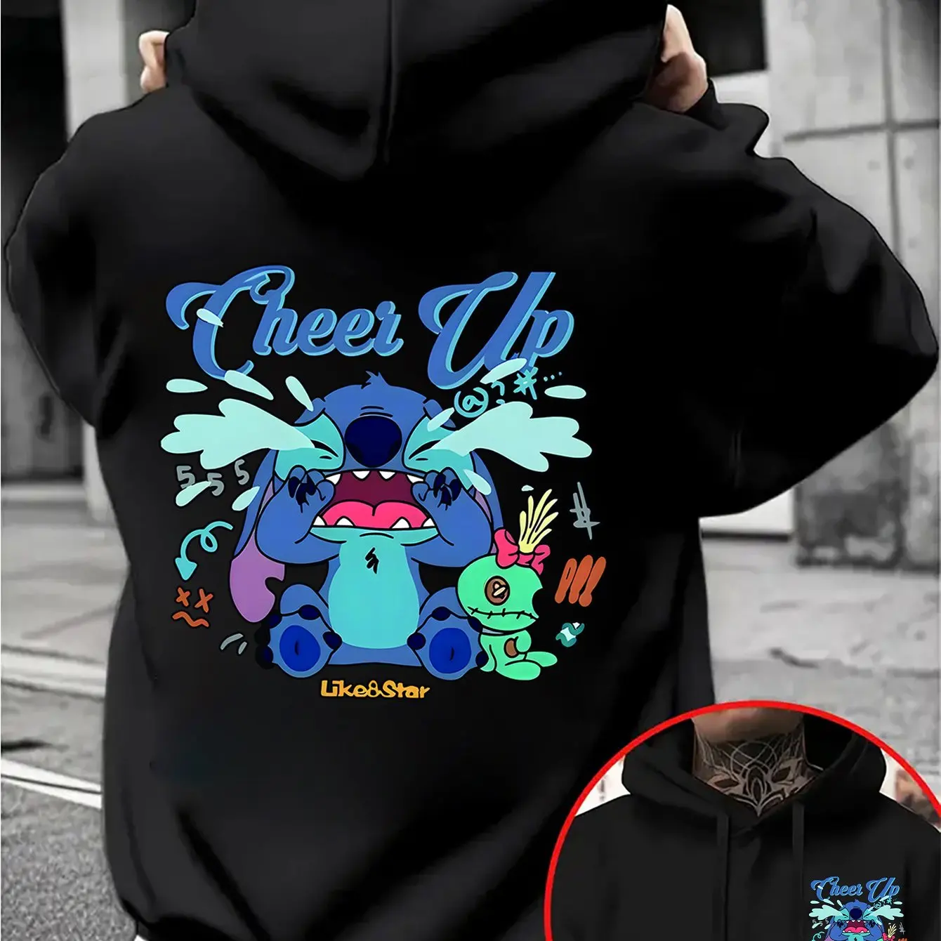 

Disney Genuine Crying Steve Hoodie Fall/Winter Casual Men's and Women's Pullover Sportswear Hoodie Plus Size Streetwear