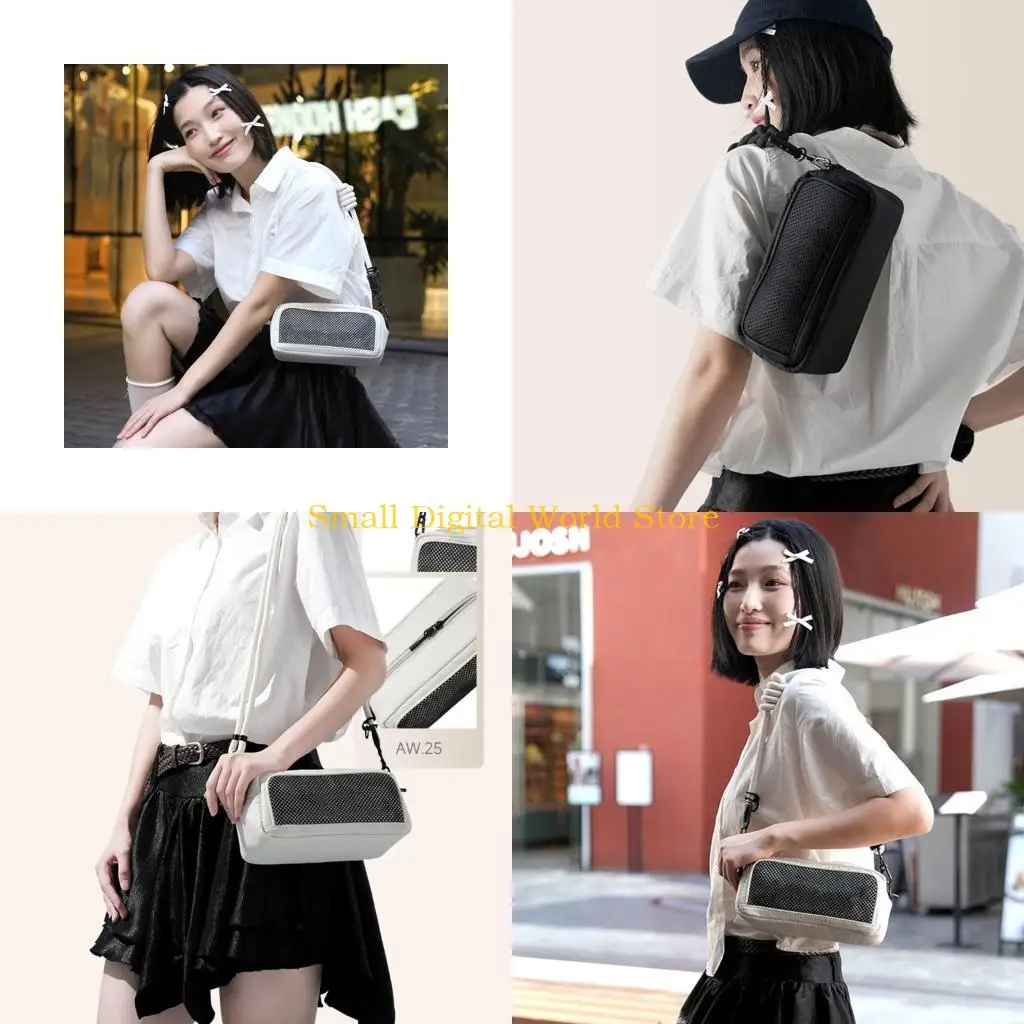 

77UB Lightweight Nylon Shoulder Bag For Pocket 4 Camera And Daily Essential With Adjustable Strap And Multiple Pockets