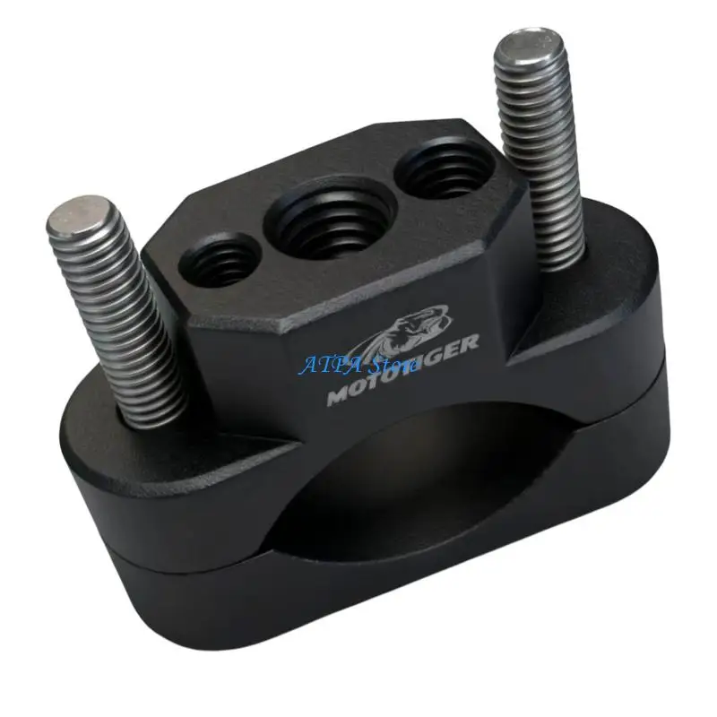 U13C Aluminum Clamp Motorcycle Accessory Mount, Mirror-Mount Extension Bracket with Threaded Points for Motorcycle Installation