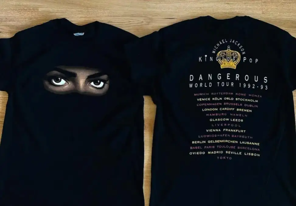 Camiseta Unisex de Michael Jackson Dangerous World Tour, 1992-93