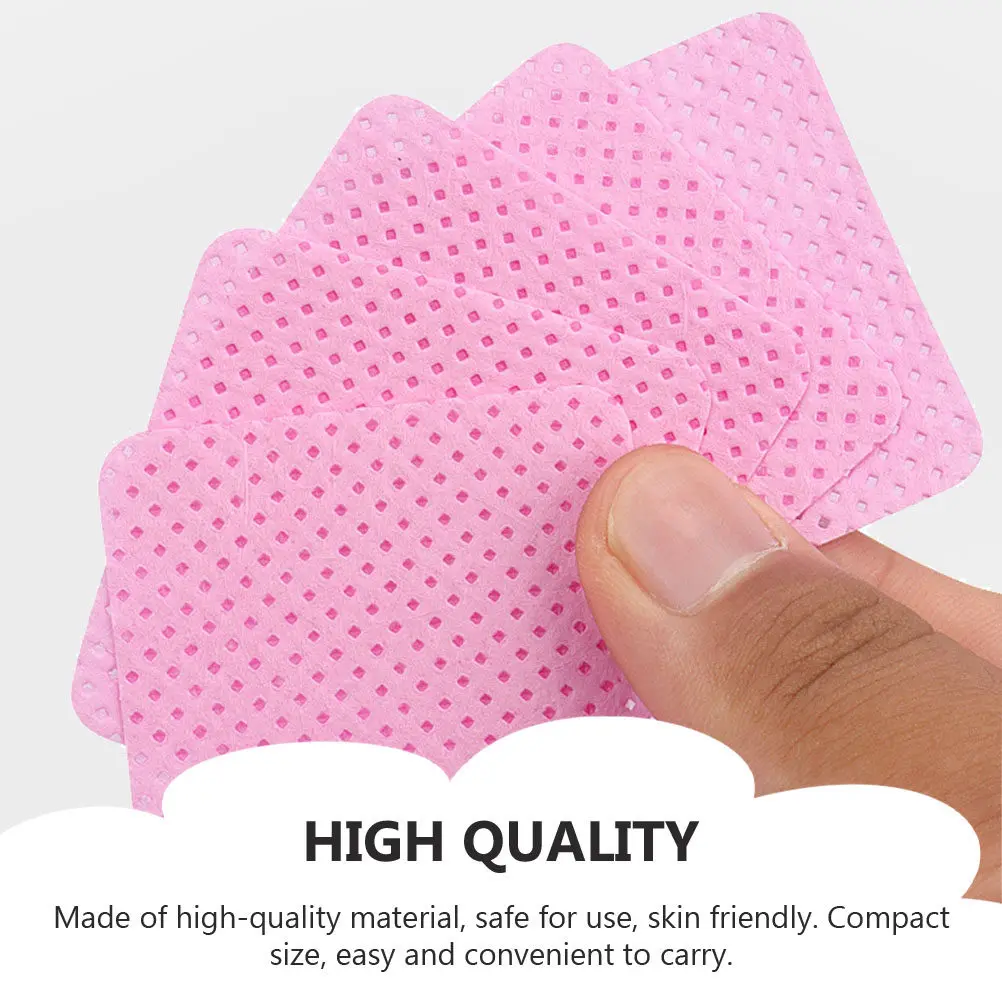 400Pcs Eyelash Glue Wipers Dustproof Cleaning Pads Pink for Salon Lash Extension Glue Bottle Cleaning Cloths Wiping Cloth