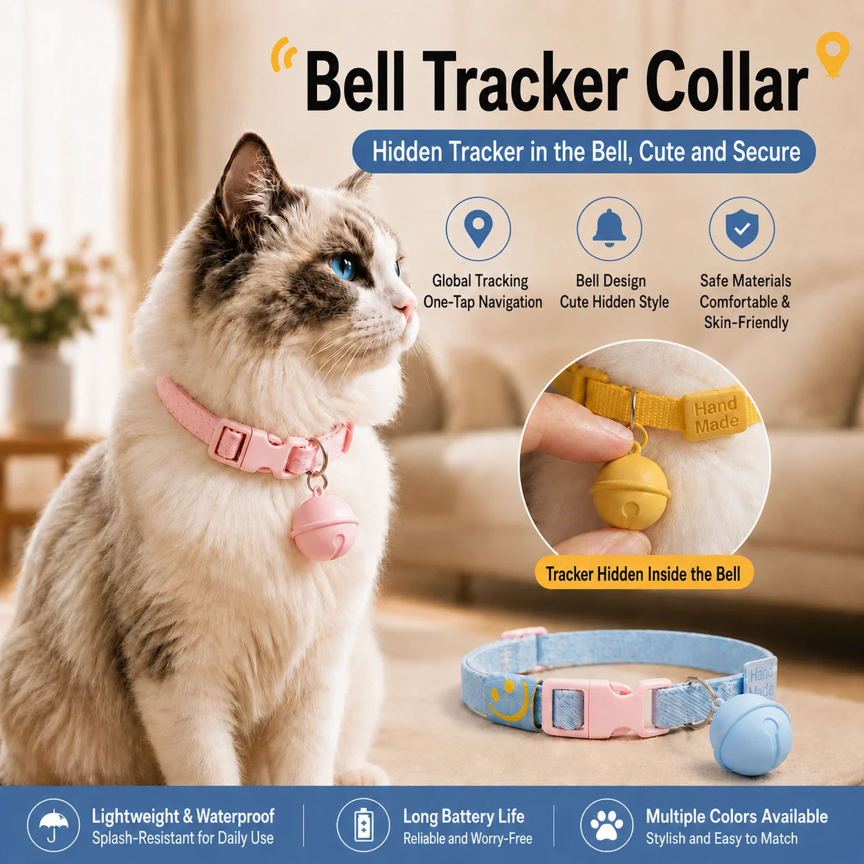 T06 Pet Bluetooth Tracker Anti-Loss Reminder Smart Tag Finder Super Long Standby Replaceable Battery Apple Android Universal