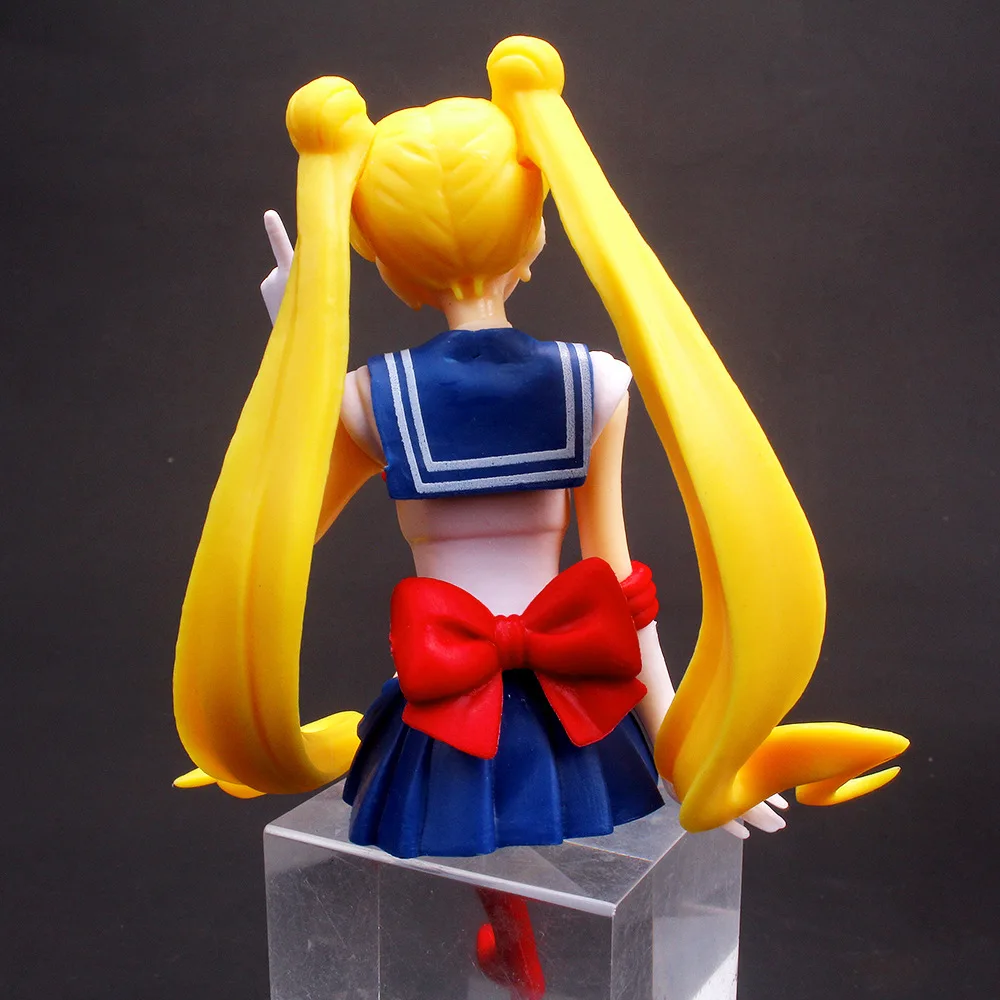 Kawaii Anime Sailor Moon Tsukino PVC Action Figure Cute Car Cake Decoration Collectible GK Model Girls Birthday Gift Brinquedos