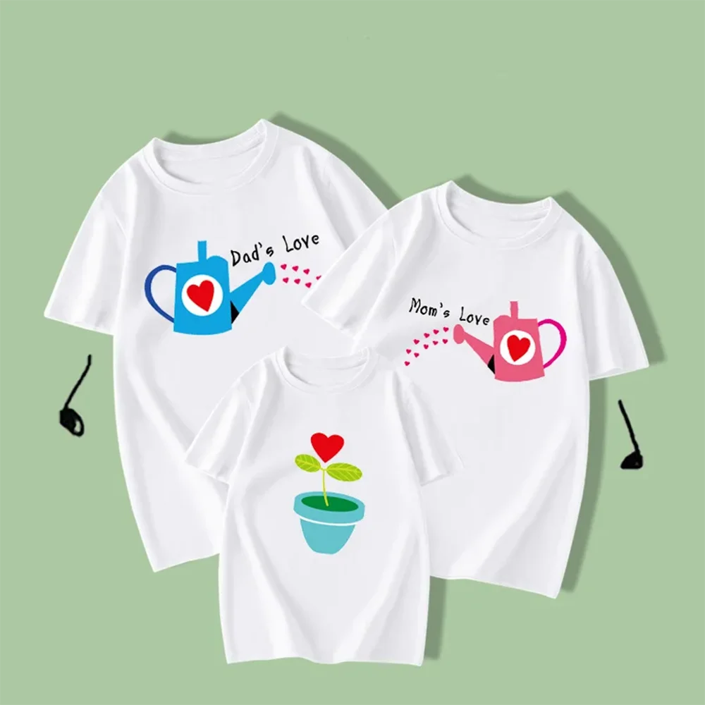 Baby Young Children Mother Kids Family Matching Outfits T-Shirts Mother and Daughter Father Son Girls Boys Bodysuits Cotton Cozy