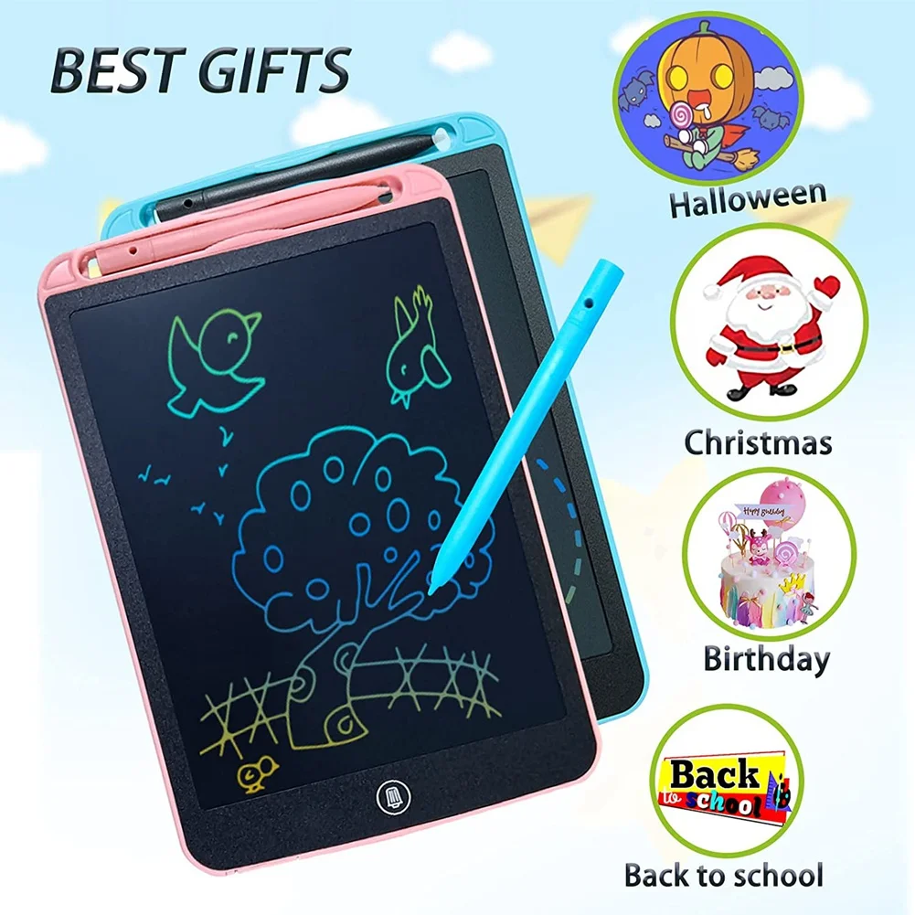 Tablet de escrita LCD para crianças, 10 "Tablet de desenho para crianças, Doodle colorido, Educational Learning Toys Gift