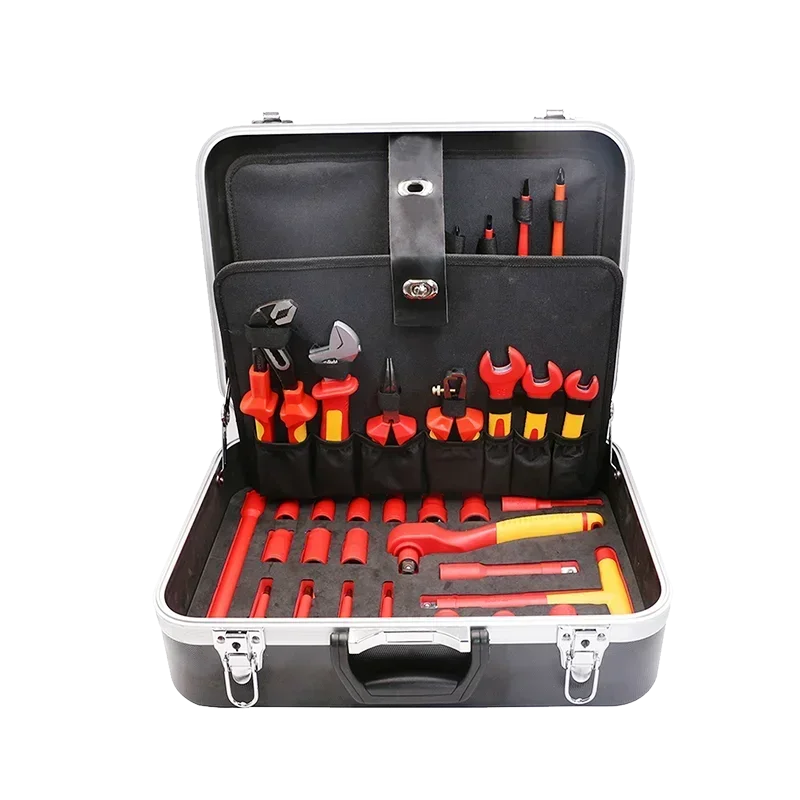 

2026 WEDO VDE 1000V Insulated Tools Set 42Pcs with Pliers Screwdrivers Knifes Wrenches Socket Hexagon, Voltage Tester IEC 6090