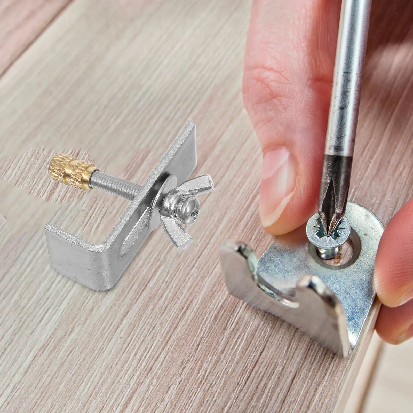 

1Set Premium Sink Mounting Clips Kit Undermount Sink Support Brackets for Stone Ceramic Washbasin Under Counter Basin