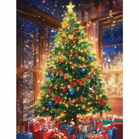 Christmas Tree Landscape Jigsaw Puzzles 500/1000/1200/2000 PCS Modern Wall Decor for Living Room Bedroom Perfect Gift